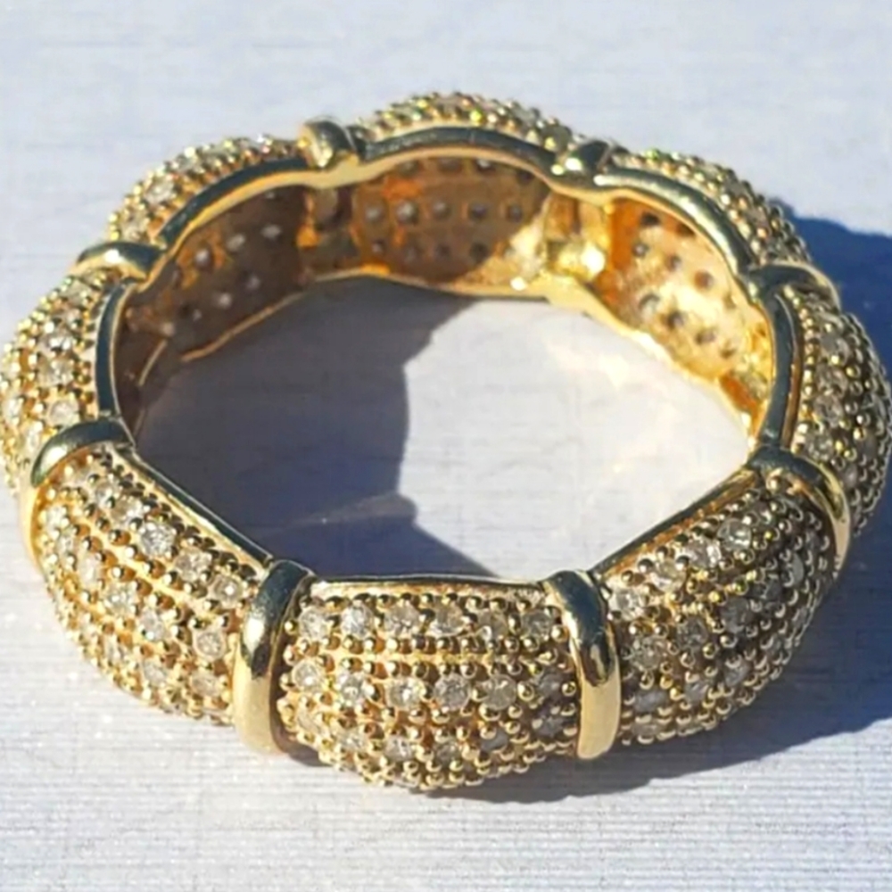 Diamond 14Kt Eternity Band Ring Size 9